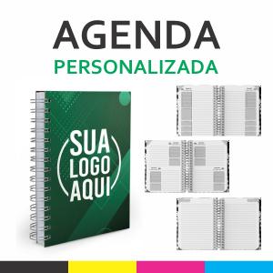 AGENDA PERSONALIZADA Capa Dura - 4/0 14x20cm Miolo - 1/1 Laminada Encadernação Wire-o 