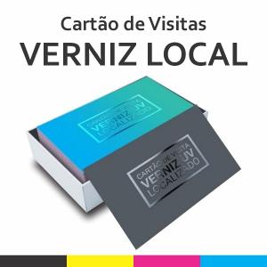 Cartão de visita Couchê 300g 9x5cm  Laminação Fosca e Verniz Localizado Corte Reto 