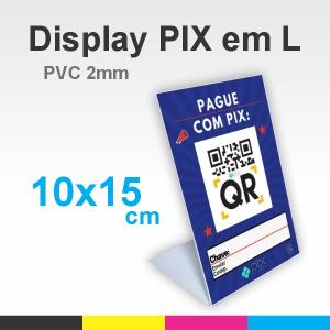 Display de Mesa QRCode PVC 2mm Expandido 10x15cm  Adesivo Laminado  