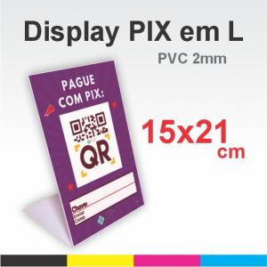 Display de Mesa QRCode PVC 2mm Expandido 15x21cm  Adesivo Laminado  