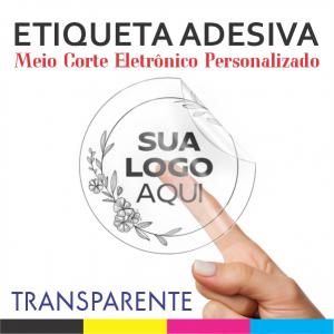 Etiqueta Adesiva Plástico TRANSPARENTE 100 Unid 4x0  Recorte eletronico 