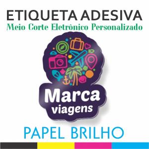 Etiqueta Adesiva Papel Adesivo Brilho Papel 4x0  Recorte eletronico 