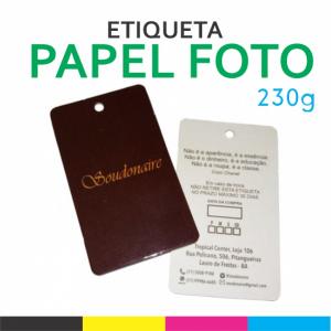 Etiqueta Foto 230g 5x9cm 4x4 Sem Revestimento Corte Reto 