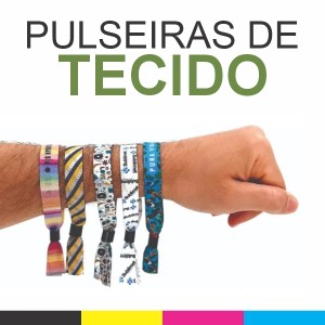 Pulseira Tyvek Personalizada Tecido 2x30cm    